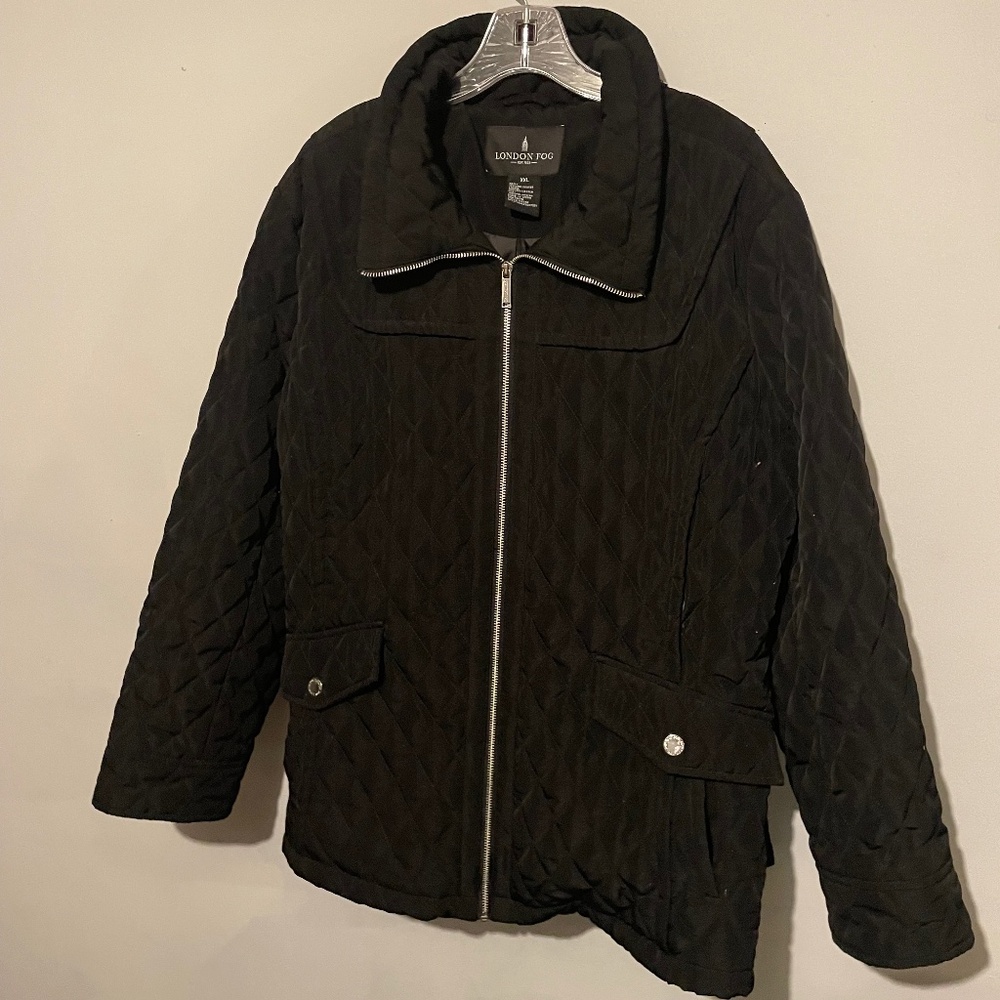 London fog black coat women’s XXL